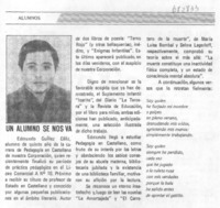 Un Alumno se nos va.