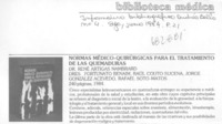 Normas médico-quirúrgicas para el tratamiento de las quemaduras.