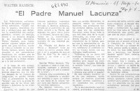 El padre Manuel Lacunza.