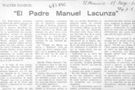 El padre Manuel Lacunza.