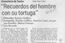 "Recuerdos del hombre con su tortuga"