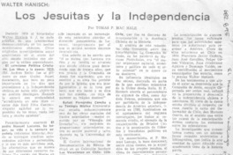 Los jesuitas y la independencia