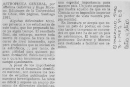 Astrofísica general.