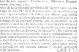 "El Ideal de una esposa".