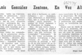 Luis González Zenteno, en voz alta