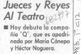 Jueces y reyes al teatro.