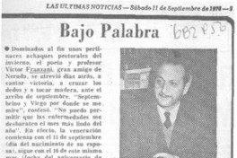 Bajo palabra.