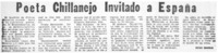 Poeta chillanejo invitado a España