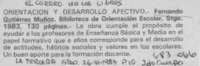 Orientación y desarrollo afectivo.