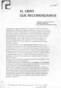 El Libro que recomendamos.