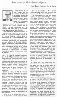 Una Aurora de Chile simpre vigente