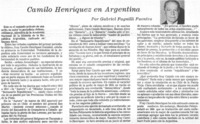 Camilo Henríquez en Argentina