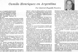 Camilo Henríquez en Argentina