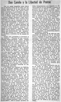 Don Camilo y la libertad de prensa.