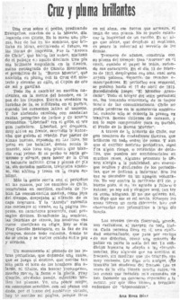 Cruz y pluma brillantes