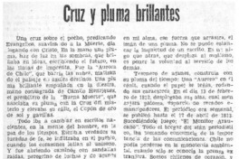 Cruz y pluma brillantes