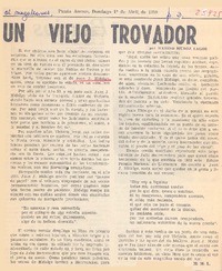 Un viejo trovador