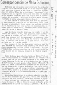 Correspondencia de Nana Gutiérrez