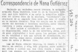 Correspondencia de Nana Gutiérrez
