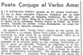 Poeta conjuga el verbo amar.