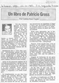 Un libro de Patricio Gross