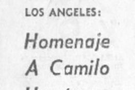 Homenaje a Camilo Henríquez.