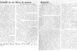 Grimaldi en sus libros de poemas
