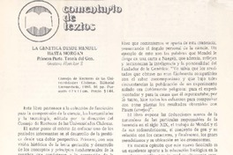 La genética desde Mendel hasta Morgan