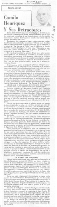 Camilo Henríquez y sus detractores