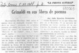 Grimaldi en sus libros de poemas