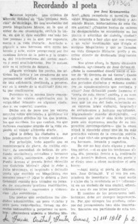 Recordando al poeta