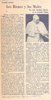 Los bienes y los males