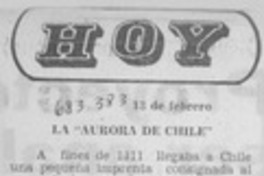 La "Aurora de Chile".