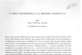 Camilo Henríquez y la primera imprenta