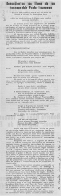 Descubiertos los libros de un desconocido poeta linarense.