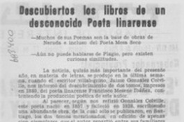 Descubiertos los libros de un desconocido poeta linarense.