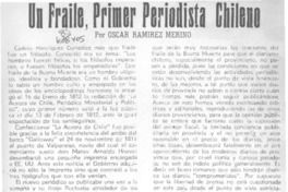 Un fraile, primer periodista chileno