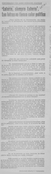 "Latorre, siempre Latorre", las letras no tienen color político : [entrevista]