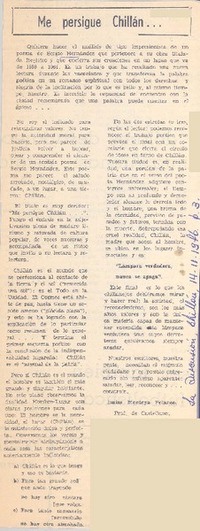 Me persigue Chillán --