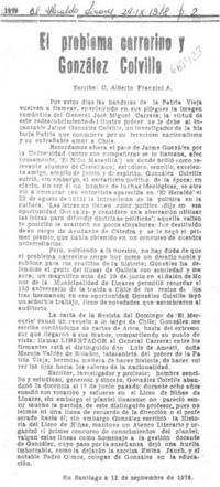 El problema carrerino y González Colville