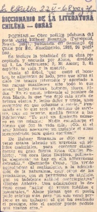 Diccionario de la literatura chilena - obras.