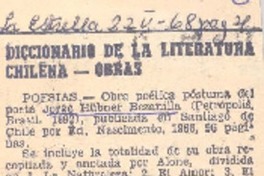 Diccionario de la literatura chilena - obras.