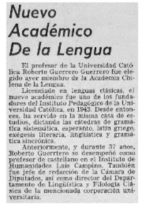 Nuevo académico de la Lengua.