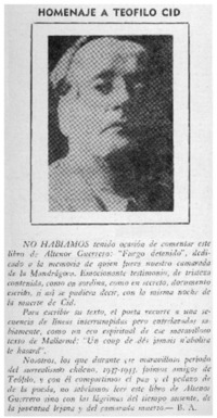 Homenaje a Teofilo Cid