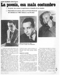 LA poesía, esa mala costumbre