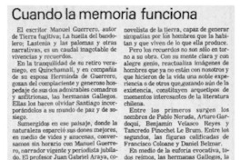 Cuando la memoria funciona