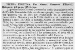 Tierra fugitiva.