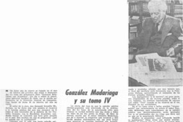 González Madariaga y su tomo IV