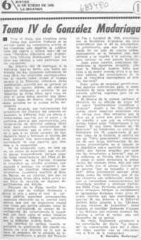 Tomo IV de González Madariaga