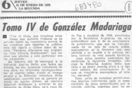 Tomo IV de González Madariaga